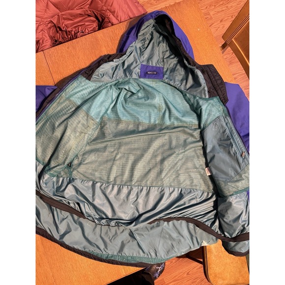 Vintage Patagonia Rainforest Storm Shell Jacket Blue Teal Mesh Lined Hooded L - Picture 9 of 14